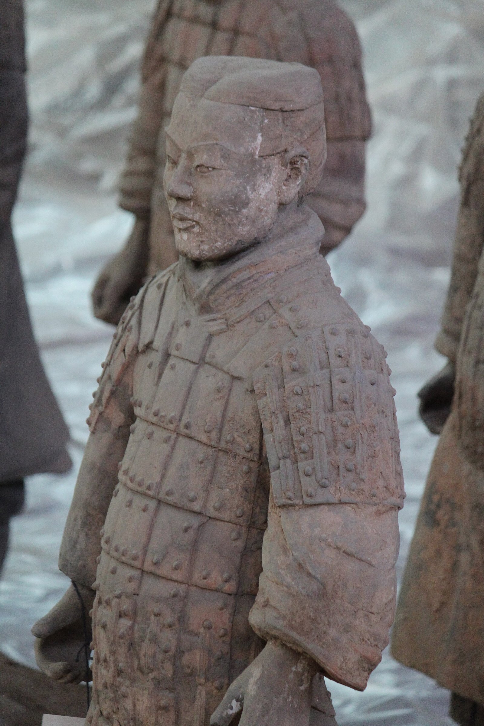 A terracotta warrior on display in Xi’an.