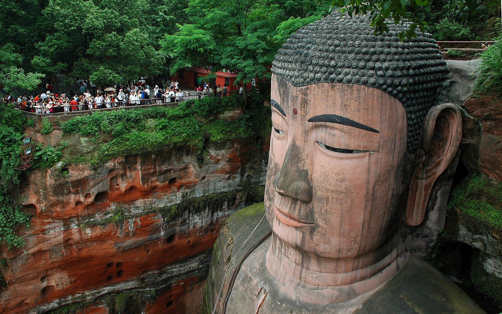 Leshan Buddha head.